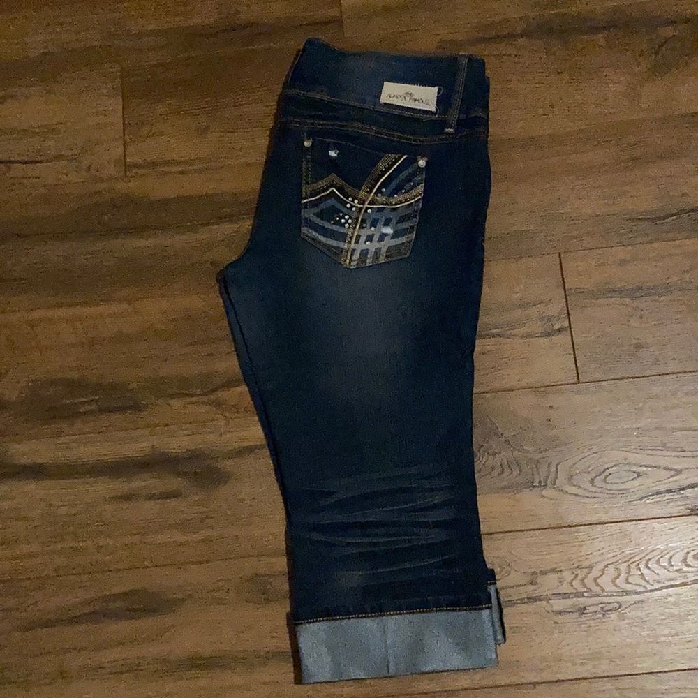 Size 17 “Almost Famous” crop Jeans